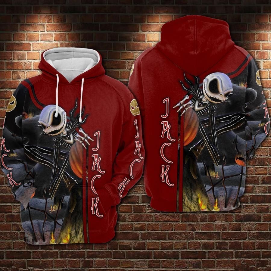 Jack Skellington Over Print 3d Hoodie Zip Hoodie 218 Moonbestprint