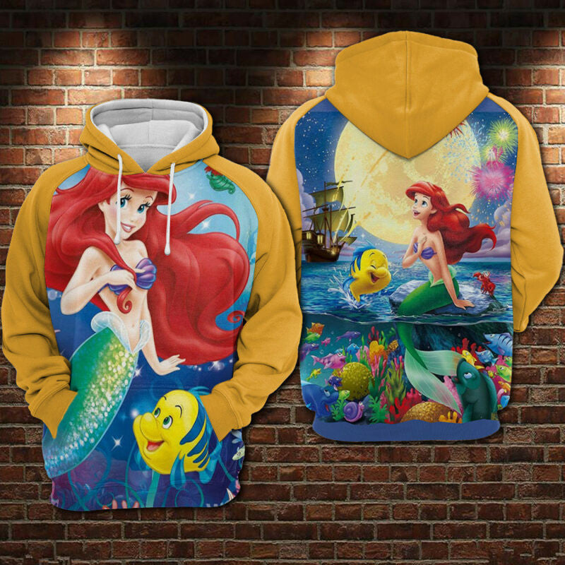 Ariel - The Little Mermaid Hoodie Zip Hoodie Moonbestprint