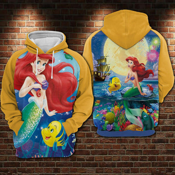 Ariel - The Little Mermaid Hoodie Zip Hoodie Moonbestprint