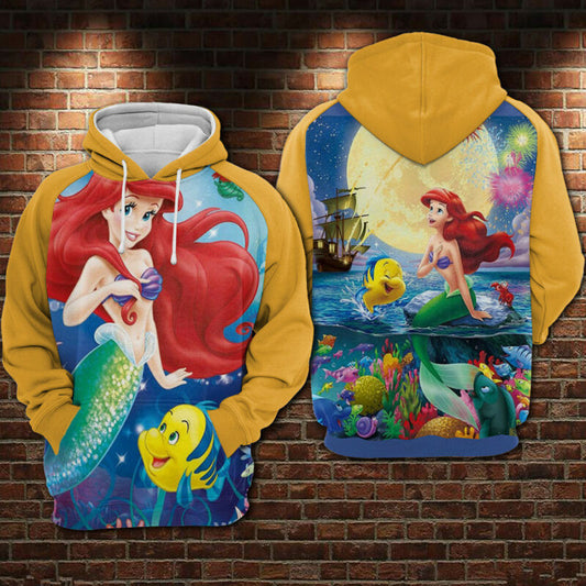 Ariel - The Little Mermaid Hoodie Zip Hoodie Moonbestprint