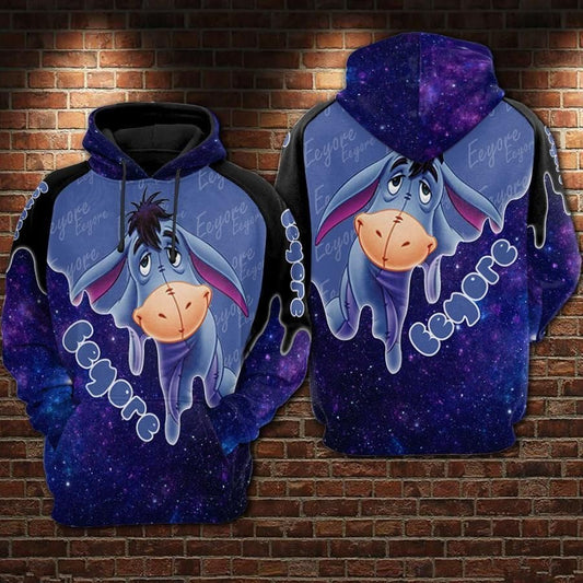 Eeyore Cartoon Winnie The Pooh Movie Disney Over Print 3d Hoodie Zip Hoodie 118 Moonbestprint