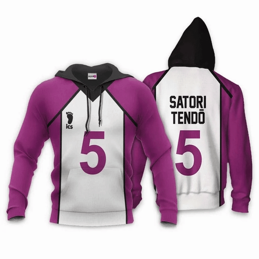Shiratorizawa Satori Tendo Anime Manga Haikyuu Number 5 For Men And Women 3d Hoodie Zip Hoodie Moonbestprint