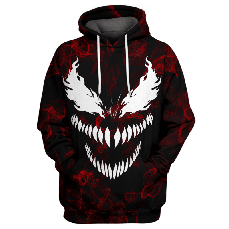 The Red Venom 3d Hoodie Zip Hoodie Moonbestprint