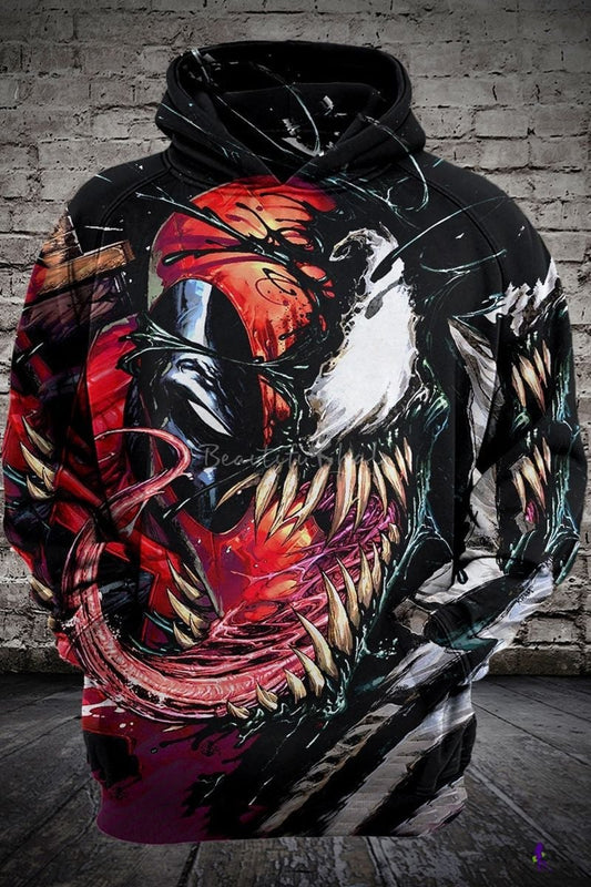 Deadpool &amp; Venom Hoodie 3d Moonbestprint
