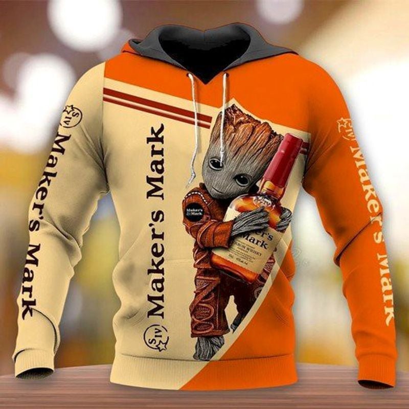 Groot Official Makers Mark Bourbon Whiskey For Men And Women 3d Hoodie Moonbestprint