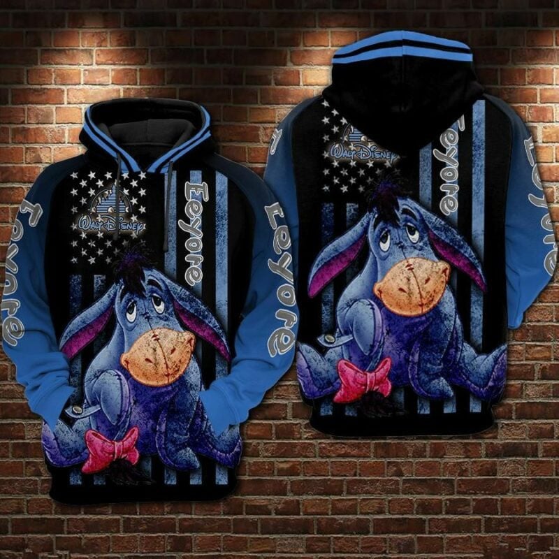 Eeyore Cartoon Winnie The Pooh Movies The Disney Over Print 3d Hoodie Zip Hoodie Moonbestprint