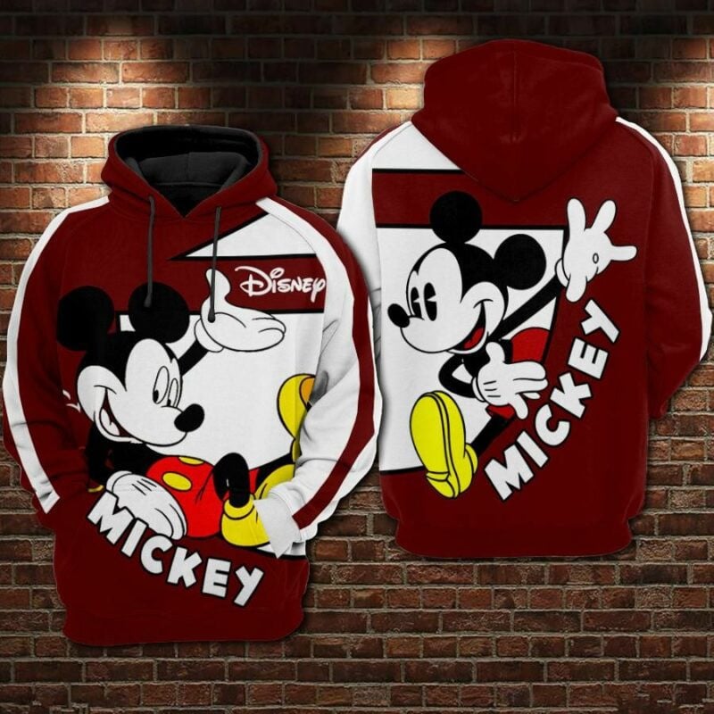 Mickey Mouse Disney Over Print 3d Hoodie Zip Hoodie Moonbestprint