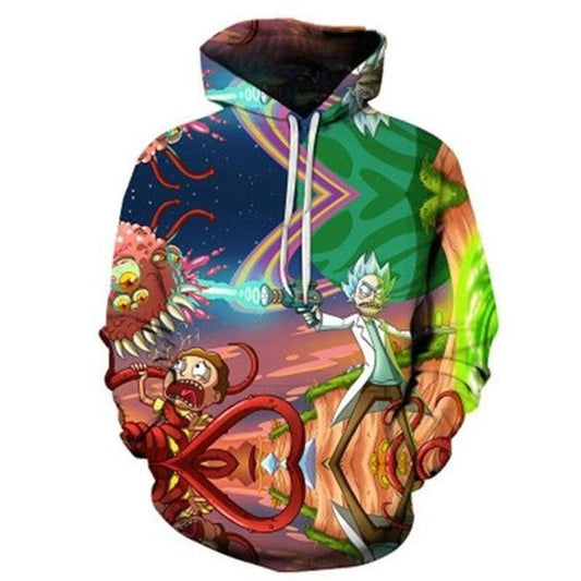 Rick And Morty Cartoon Network 3d Hoodie 907 Moonbestprint