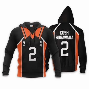 Karasuno Koshi Sugawara Anime Manga Haikyuu Number 2 For Men And Women 3d Hoodie Zip Hoodie Moonbestprint