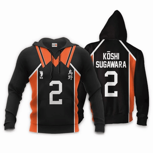 Karasuno Koshi Sugawara Anime Manga Haikyuu Number 2 For Men And Women 3d Hoodie Zip Hoodie Moonbestprint