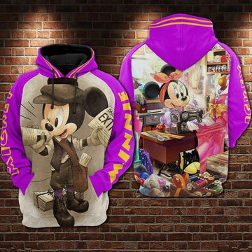 Mickey And Minnie Disney Over Print 3d Hoodie Zip Hoodie 15 Moonbestprint