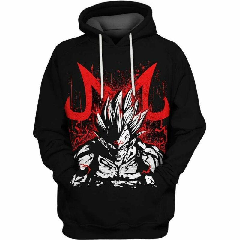 Majin Vegeta Dragon Ball Z Over Print 3d Hoodie Zip Hoodie Moonbestprint
