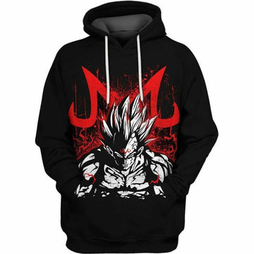 Majin Vegeta Dragon Ball Z Over Print 3d Hoodie Zip Hoodie Moonbestprint