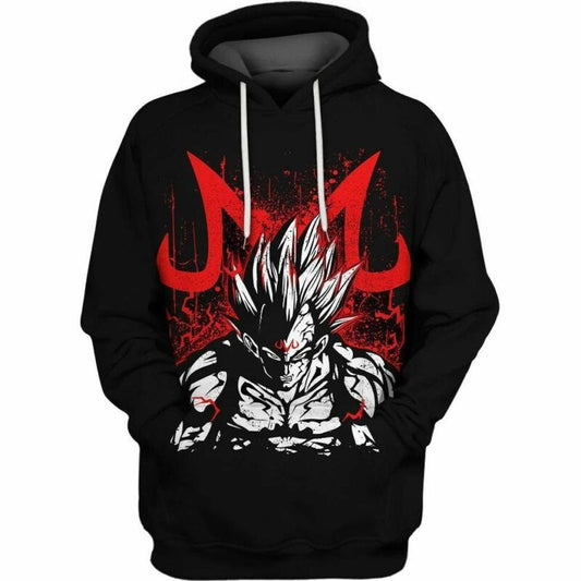 Majin Vegeta Dragon Ball Z Over Print 3d Hoodie Zip Hoodie Moonbestprint