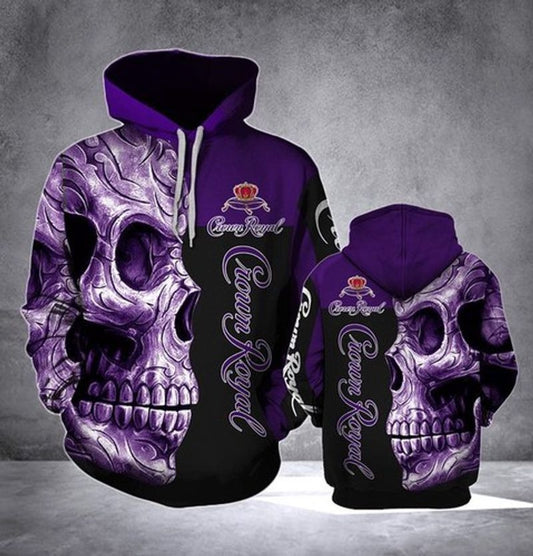 Crown Royal Skull All Over Printed Custom 3d Hoodie Moonbestprint