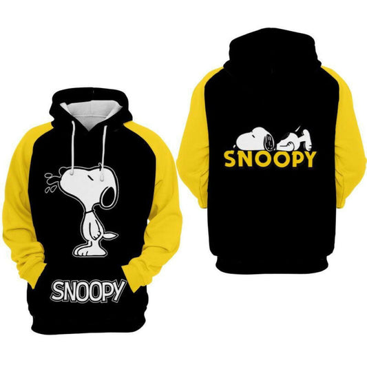 Snoopy Cartoon Peanuts Over Print 3d Hoodie Zip Hoodie Moonbestprint