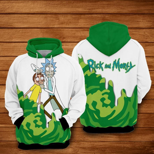 Rick And Morty Over Print 3d Hoodie Zip Hoodie 913 Moonbestprint