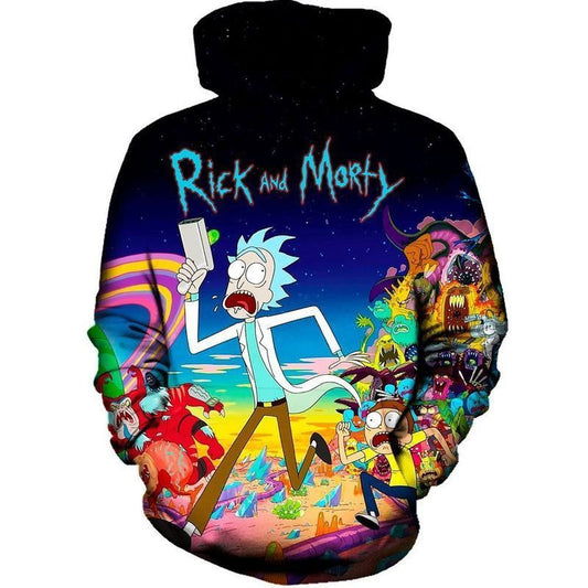 Our Rick And Morty Run Over Print 3d Hoodie Zip Hoodie 863 Moonbestprint