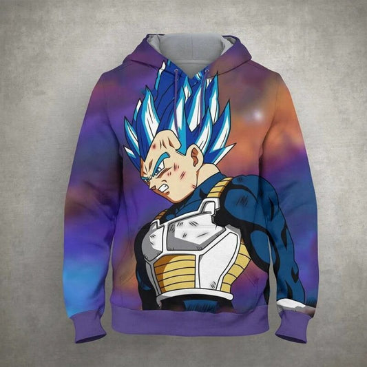 Vegeta Blue Saiyan Cartoon Dragon Ball Anime Manga 7over Print 3d Hoodie Zip Hoodie Moonbestprint