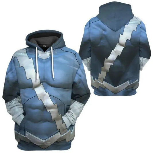 Marvel Quicksilver Comic Suit Costume Blue 3d Hoodie Zip Hoodie Moonbestprint