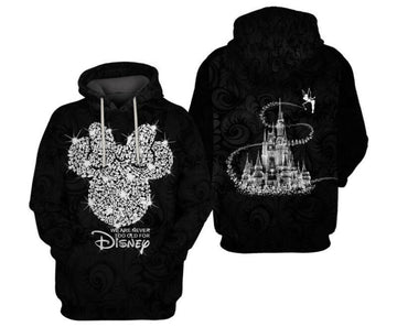 Disney Minnie Mouse Black Twinkle 3d Hoodie Zip Hoodie Moonbestprint