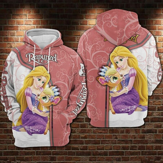 Rapunzel Over Print 3d Hoodie Zip Hoodie Moonbestprint