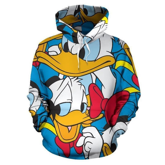 Donald Duck Pattern Disney Over Print 3d Hoodie Zip Hoodie Moonbestprint