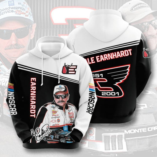 Dale Earnhardt Nascar Signature 3d Hoodie Moonbestprint
