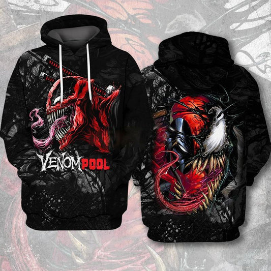 Amazing Venom Deadpool Marvel Over Print 3d Hoodie Zip Hoodie Moonbestprint