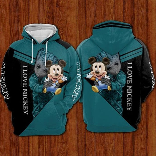 Mickey Mouse X Groot 3d Hoodie Moonbestprint