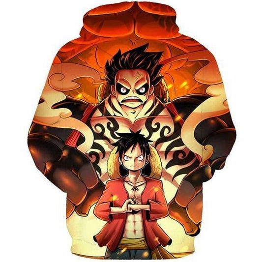 Monkey D. Luffy Gear 4th Bounce Man Anime One Piece Over Print 3d Hoodie Zip Hoodie Moonbestprint