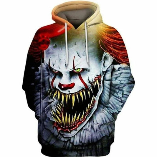 It Pennywise Open Mouth Horror All Over Printing Halloween 3d Hoodie Moonbestprint