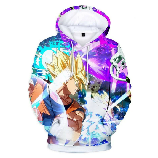 Goku Ssj Cartoon Dragon Ball Anime Manga 1 Over Print 3d Hoodie Zip Hoodie Moonbestprint