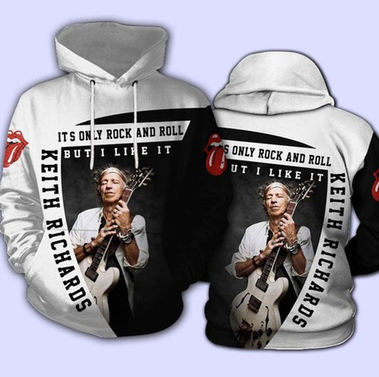 Keith Richards Its Only Rock And Roll But I Like It All Over Printing 3d Hoodie Moonbestprint