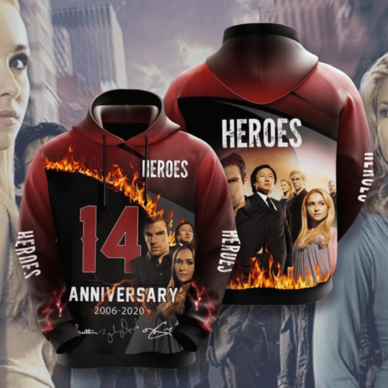 Heroes 14 Years Of 2006 2020 Signature 3d Hoodie Moonbestprint