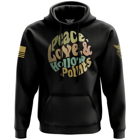 Peace, Love, &amp; Hollow Points Hoodie Moonbestprint