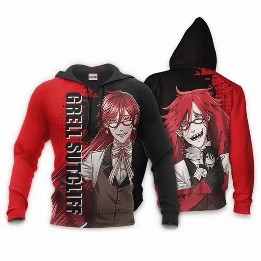Grell Sutcliff Anime Manga Black Butler For Men And Women 3d Hoodie Zip Hoodie Moonbestprint