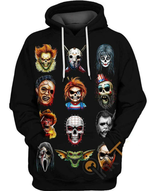 Halloween Hoodie Horror Hoodie Horror Killers Heads 3d Hoodie Zip Hoodie Moonbestprint