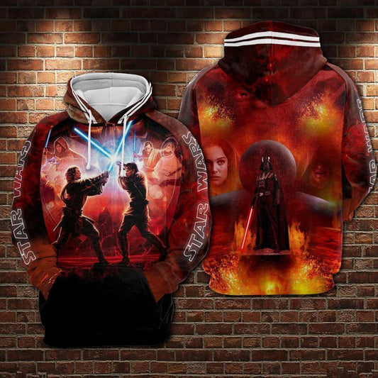 Star Wars Fight Over Print 3d Hoodie Zip Hoodie Moonbestprint