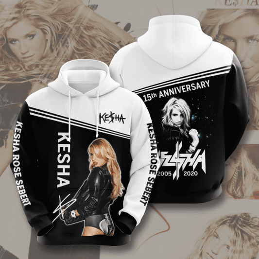Kesha 15th Anniversary 2005 2020 Signature Design Gift For Fan Custom 3d Hoodie All Over Printed Hoodie Moonbestprint