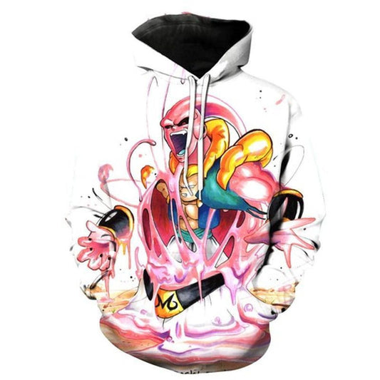 Gotenks Vs Super Majin Buu Dragon Ball Z Hooded Pocket Pullover 3d Hoodie Moonbestprint