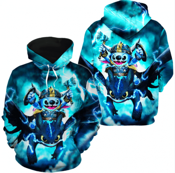 Stitch And Toothless Hoodie For Sale How To Train Your Dragon Unisex Size Hoodie Moonbestprint