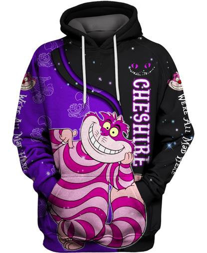 Cheshire Cat 3d Hoodie Zipper Hoodie Moonbestprint