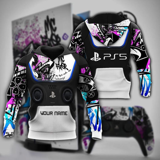 Playstation 5 Mcfixer Over Print 3d Hoodie Zip Hoodie Moonbestprint