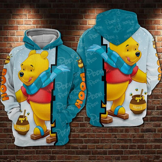 Winnie The Pooh Over Print 3d Hoodie Zip Hoodie 764 Moonbestprint