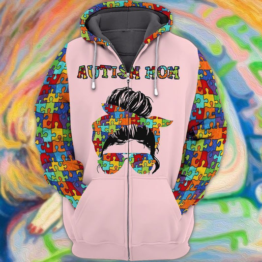 Autism Awareness Autism Mom For Men And Women 3d Hoodie Zip Hoodie Moonbestprint