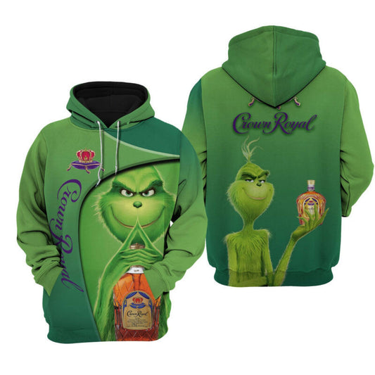 Grinch Crown Royal All Over Printed 3d Hoodie Moonbestprint