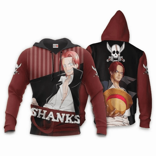 Shanks Red Haired One Piece Anime Manga For Men And Women 3d Hoodie Zip Hoodie Moonbestprint