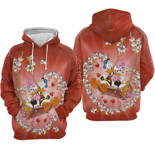 Daisy And Donal Baby Lover Valentine Couple Hoodie Zip Hoodie Moonbestprint