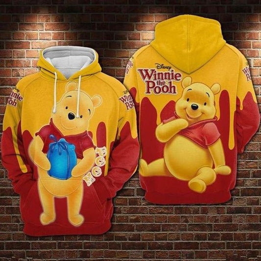 Pooh Winnie The Pooh Cartoon Lover Gift 3d Print All Over Hoodie Print All Over Unisex Full Size Moonbestprint